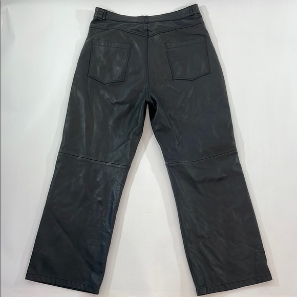 VEDA, Black Leather Pants Size 12 - Picture 6 of 7